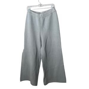 Free People Beach Light Green Gray Pull On Pant Knit Wide Leg High Waist Large